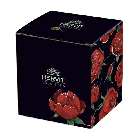 BOTTIGLIA VETRO ROSE BACCARAT 26X8XH26CM - HERVIT