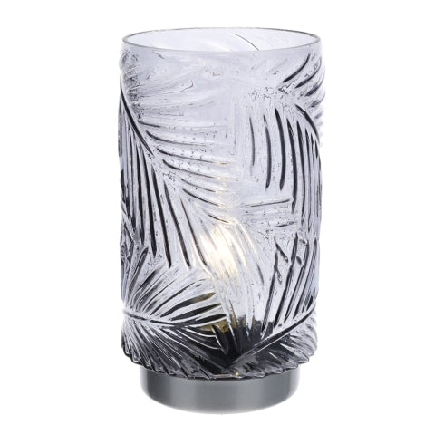 LAMPADA VETRO FELCE FUME' DIA.14,5X26CM