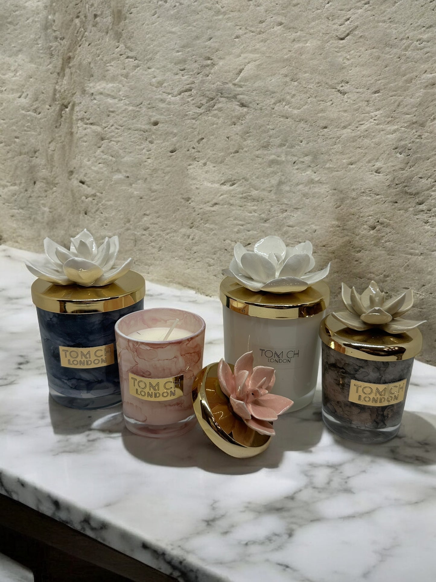 Candela con tappo a fiore piccola - Tom Ch London