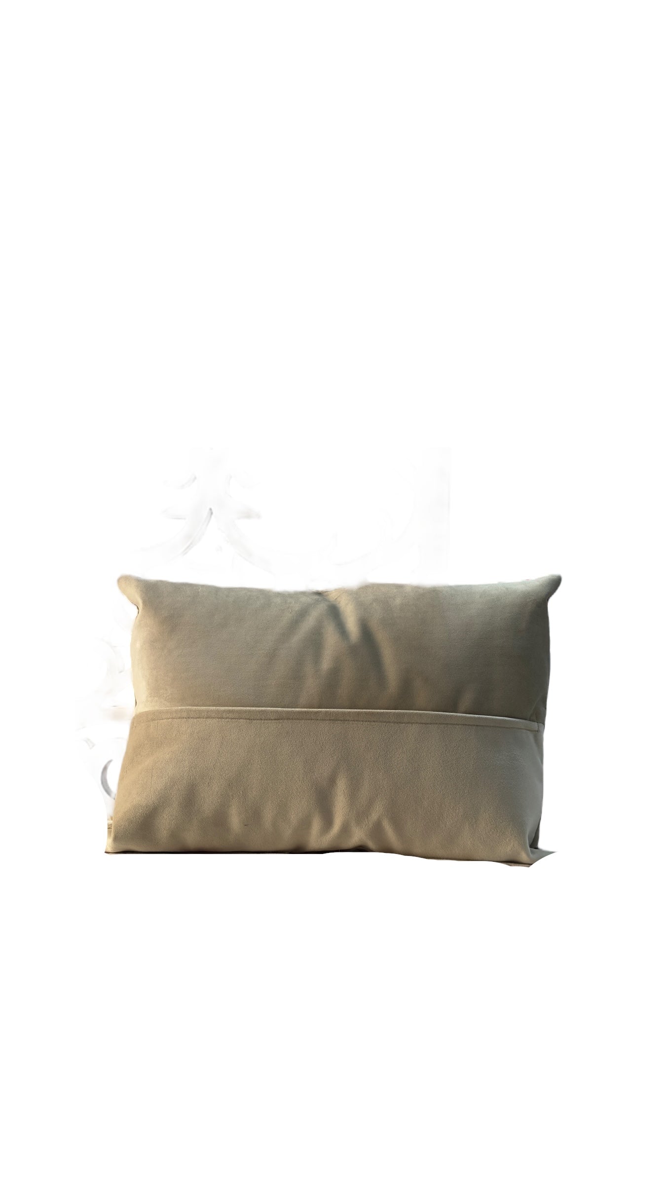 Cuscino velluto e pizzo 50X35 - Fiori di Lena