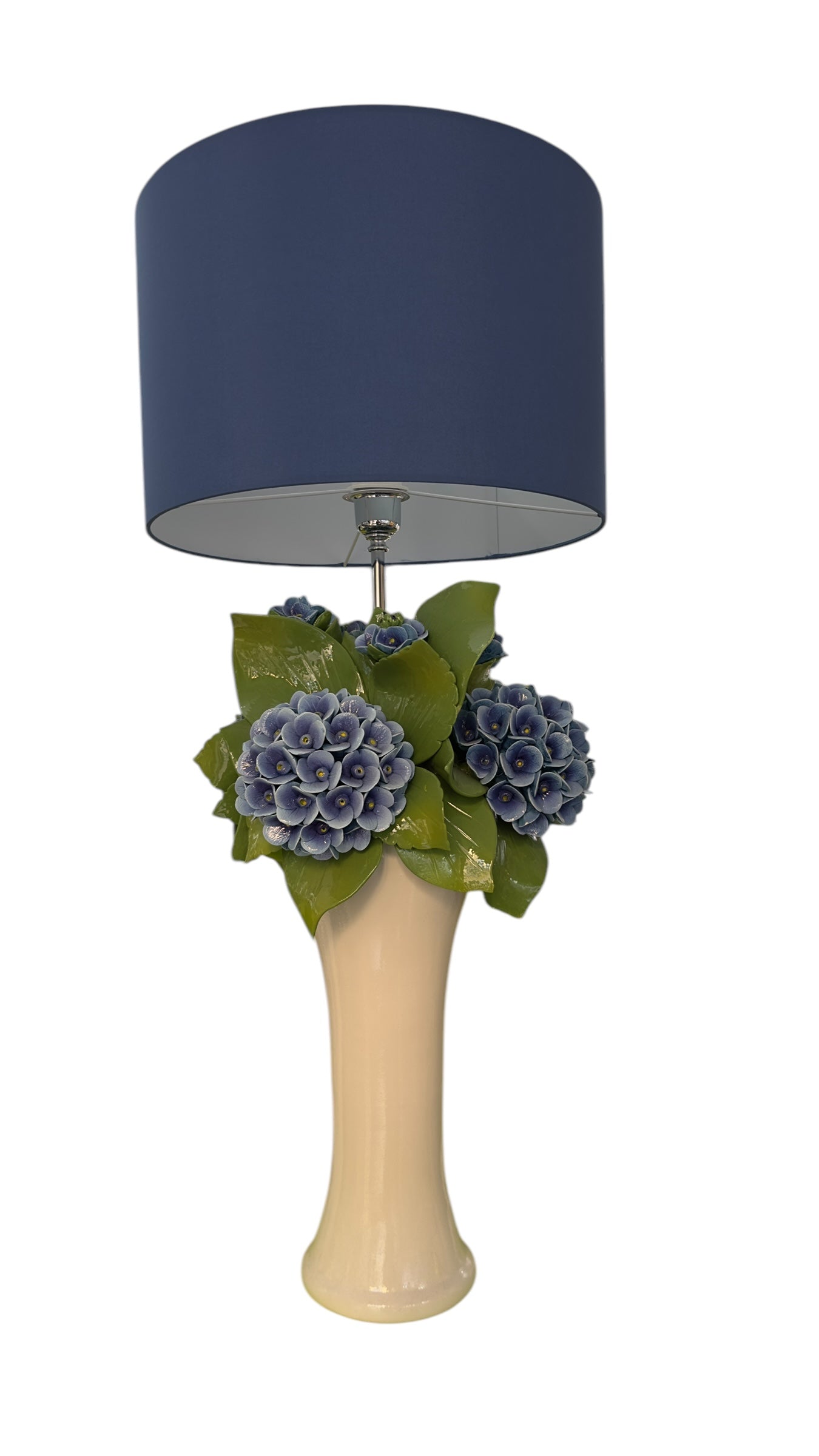 Gli Alberelli Lampada Ortensie Blu con Paralume - 76 cm di Altezza Made in Italy