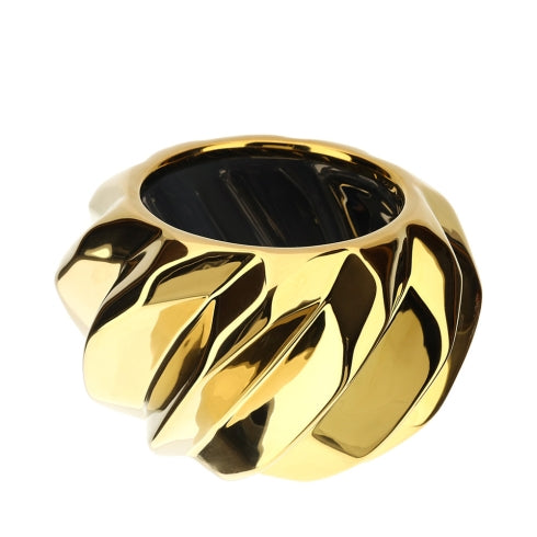 Vaso Tecno in Ceramica Oro - 15x9 cm
