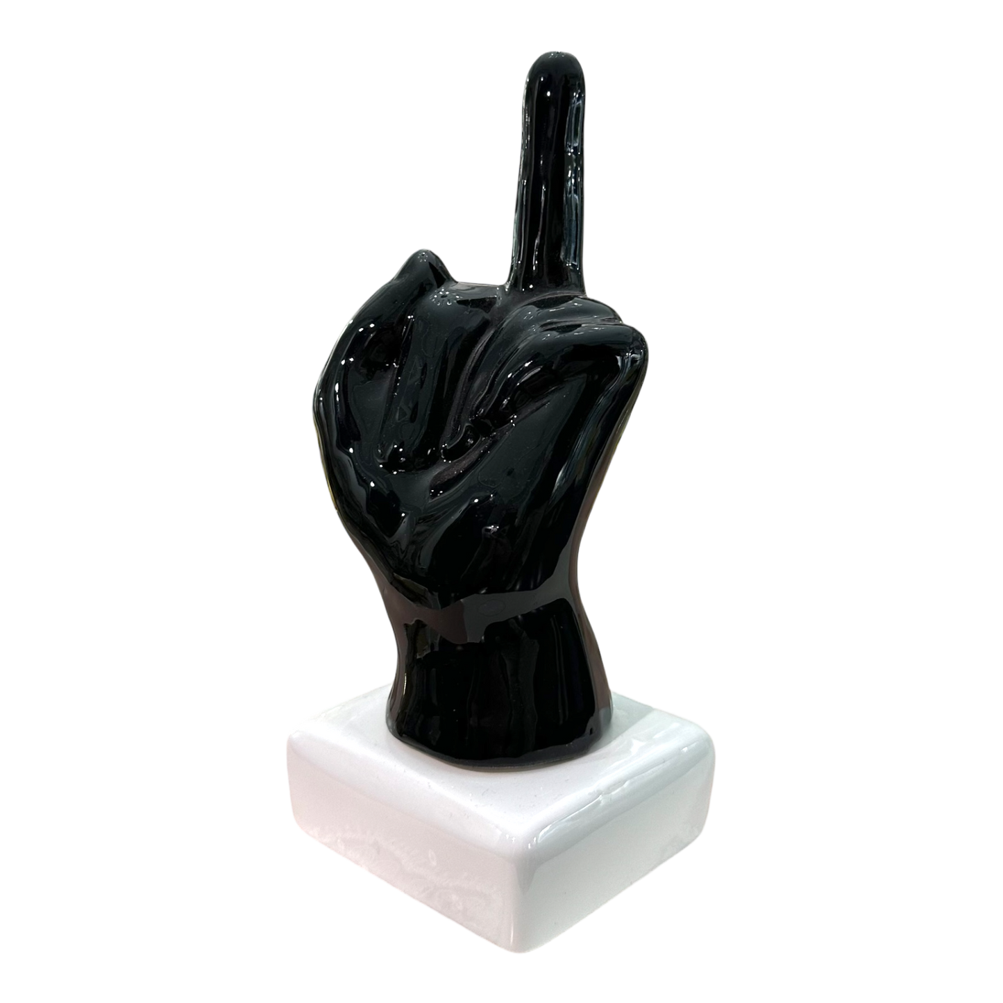 Amagè - mano “Fuck” in nero base bianca