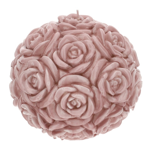CANDELA SFERA ROSE MALVA LACC.DIA.20CM