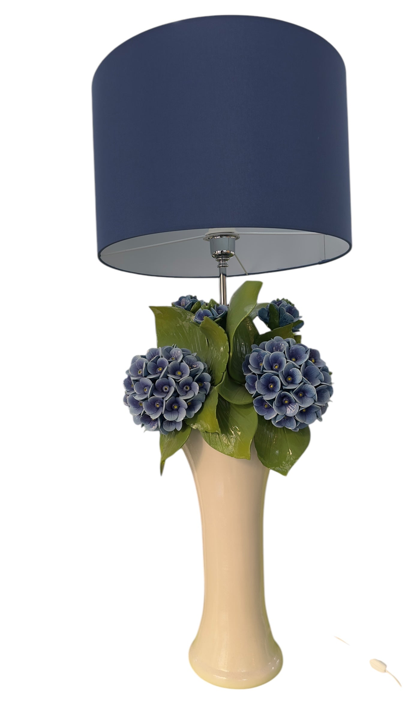 Gli Alberelli Lampada Ortensie Blu con Paralume - 76 cm di Altezza Made in Italy