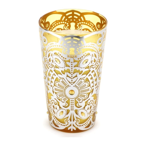 CANDELA VASO VETRO BISANZIO DIA.14XH23CM