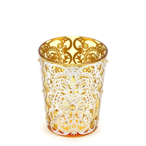 VASO VETRO BISANZIO GIALLO DIA.13XH15,5C
