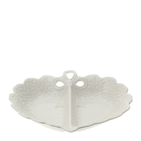 PIATTO CUORE SNACK PORC.ROMANCE 29X25CM