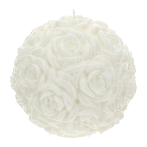 CANDELA SFERA ROSE BIANCA LACC.DIA.20CM