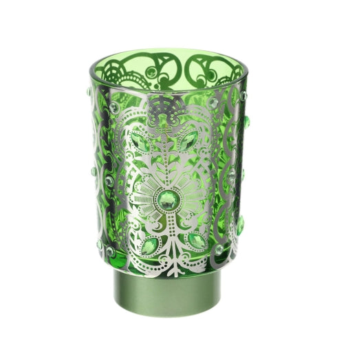 LAMPADA VETRO BISANZIO VERDE DIA.10X15CM
