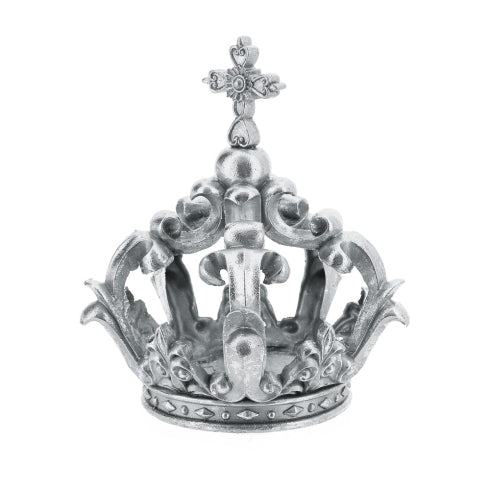 CORONA RESINA ARGENTO DIA.24X28CM