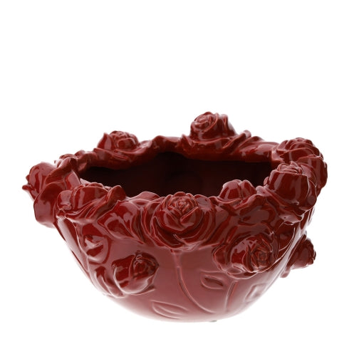 CIOTOLA SCULTURA ROSE GRES Ø28X18CM