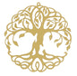 ALBERO DELLA VITA METALLO ORO 12CM APP.