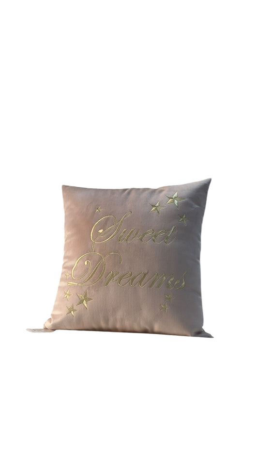 Cuscino velluto ricamato "Sweet dreams" - Fiori di Lena