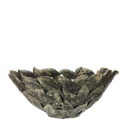 CENTROTAVOLA RESINA FOGLIE 24X39XH17CM LUI/LEI - HERVIT
