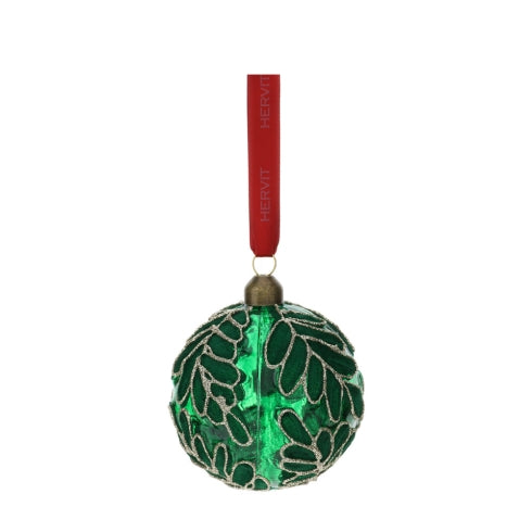 SFERA VETRO SOFFIATO DIA 8 CM VERDE - HERVIT