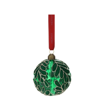 SFERA VETRO SOFFIATO DIA 8 CM VERDE - HERVIT