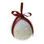 SFERA PORCELLANA TRAFORATA BIANCA BISCUIT 10CM - HERVIT
