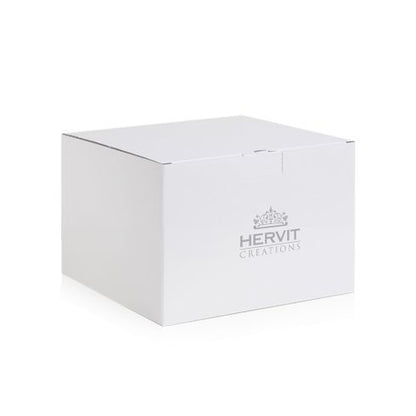 Hervit - Portafrutta in porcellana bianca traforata "Jolie"
