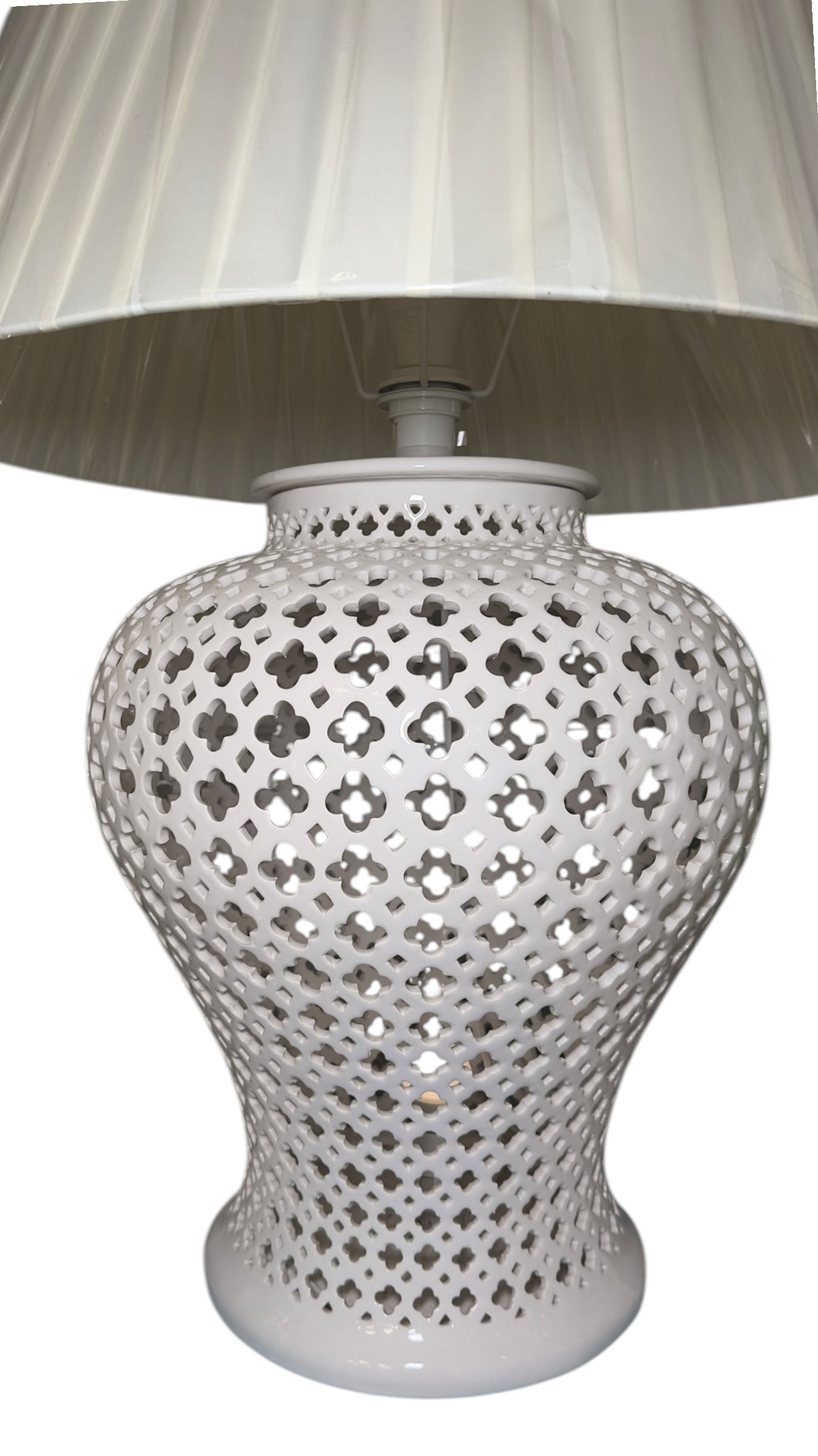 LAMPADA POTICHE PORC.TRAF.40X95CM(H)