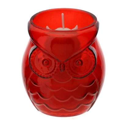 CANDELA VETRO CIVETTA ROSSA DIA.8XH9CM 140G PROFUMATA OUD SCATOLA REGALO