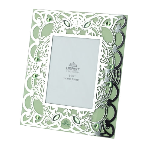 CORNICE VETRO BYZANTIUM VERDE 24X29CM