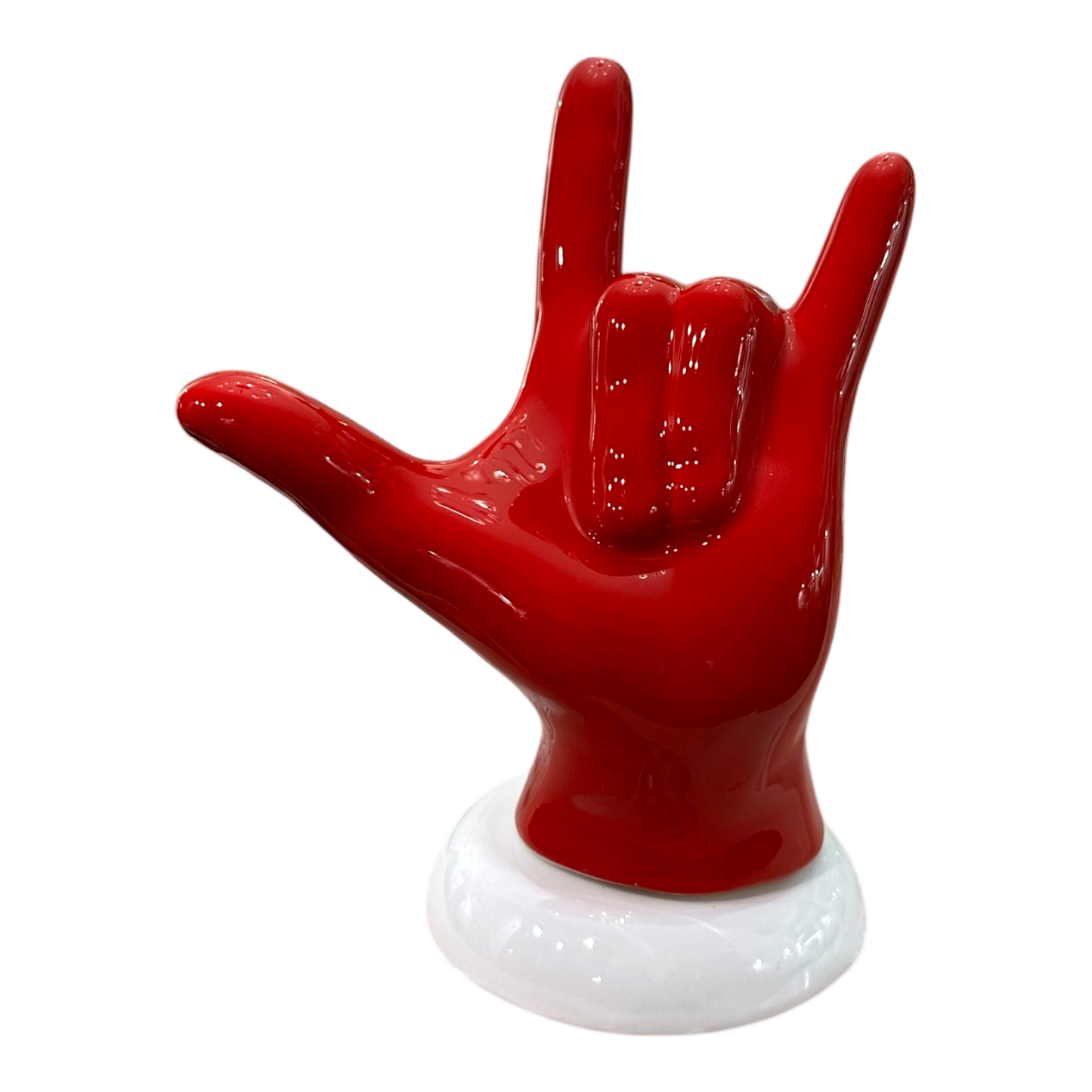 Amagè - mano “Rock” in rosso base bianca