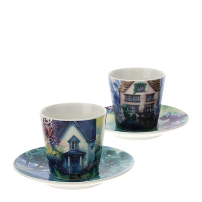 BOX 2 TAZZINE CAFFE' COTTAGE (A B) 8X6CM