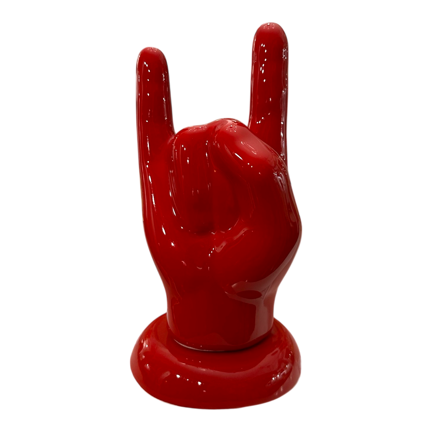 Amagè - mano portafortuna corna in rosso