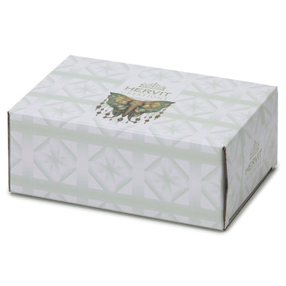COFANETTO LEGNO/SPECCHIO 15X10X5CM ANIMALGEM ELEFANTE VERDE INT.VELL.NERO C/DIV.S.R.