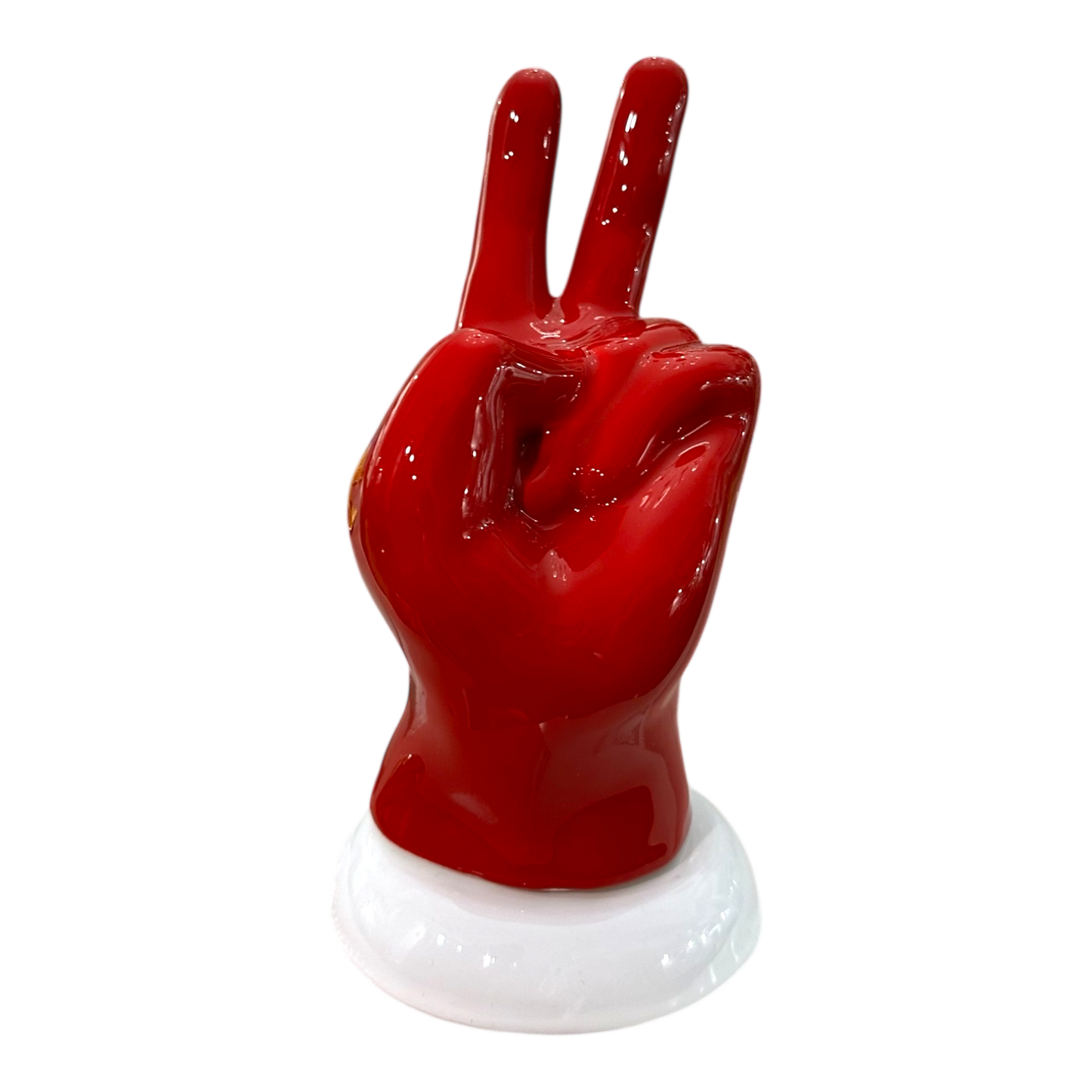 Amagè - mano “Vittoria” in rosso base bianca