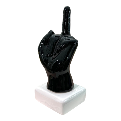 Amagè - mano “Fuck” in nero base bianca