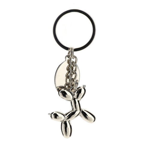 PORTACHIAVI MET.BALLOON DOG 3X10CM ARGENTO CROMO IN BUSTINA TRASPARENTE