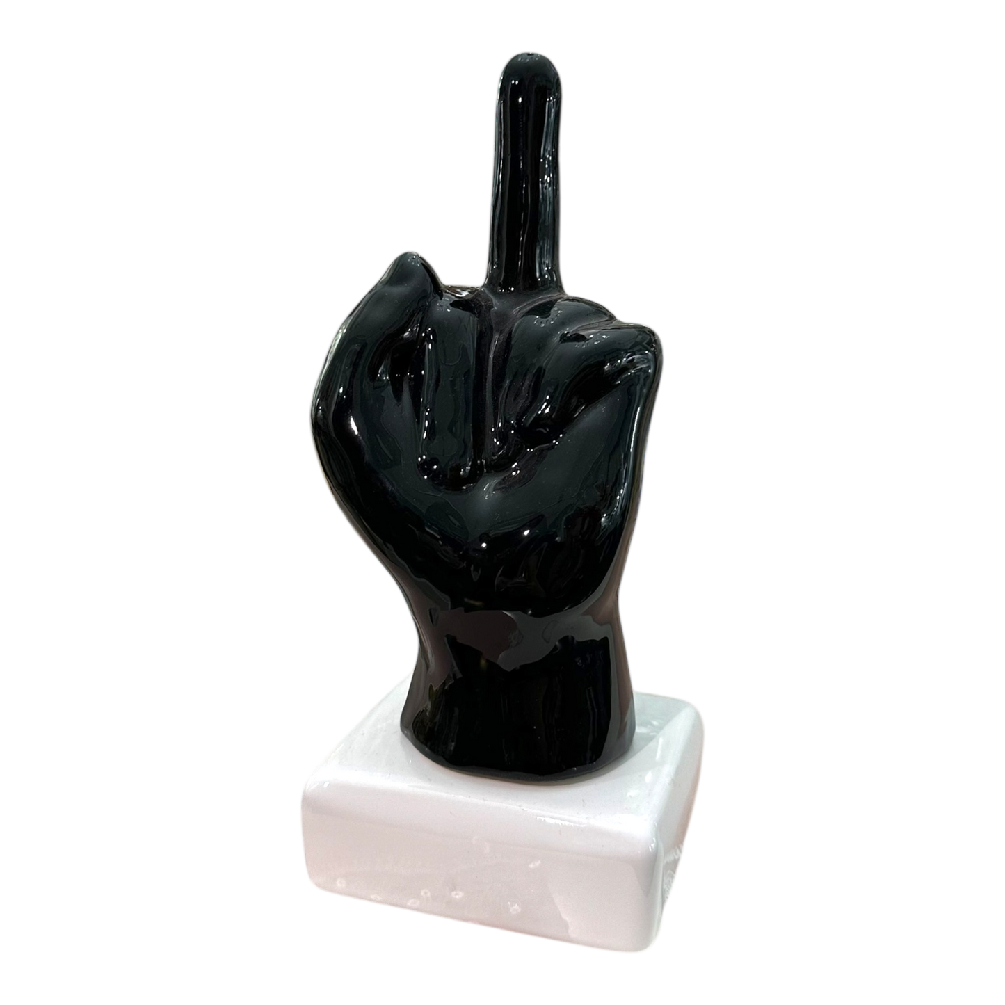 Amagè - mano “Fuck” in nero base bianca