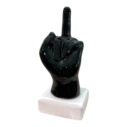 Amagè - mano “Fuck” in nero base bianca