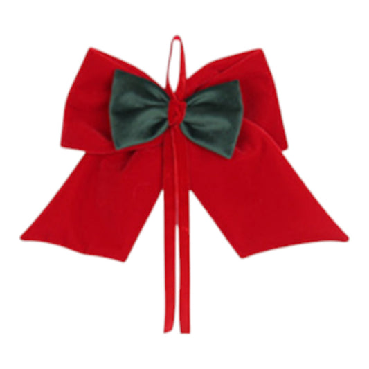 ADDOBBO ALBERO FIOCCO IN VELLUTO H 14 CM