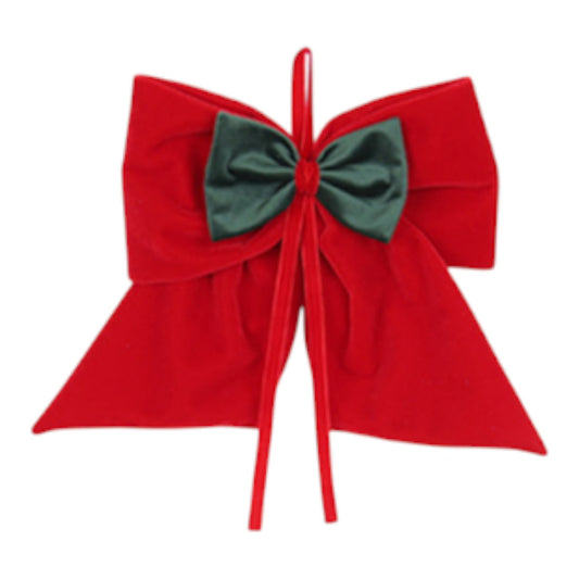 ADDOBBO ALBERO FIOCCO IN VELLUTO H 17 CM