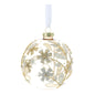 SFERA VETRO SOFF.DIA.10CM AMBRA FIORI ORO