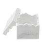 CONT.CUBO GESSO EFF.MARMO 6,5X6,5XH6CM BIANCO PORTACONFETTI SCATOLA REGALO