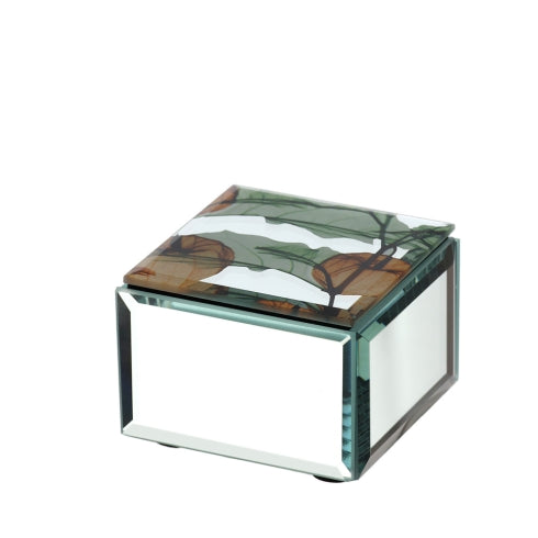 COFANETTO LEGNO/SPECCHIO 7X7X5CM ALKEKENGI AMBRA INT.VELLUTO NERO SCATOLA REGALO