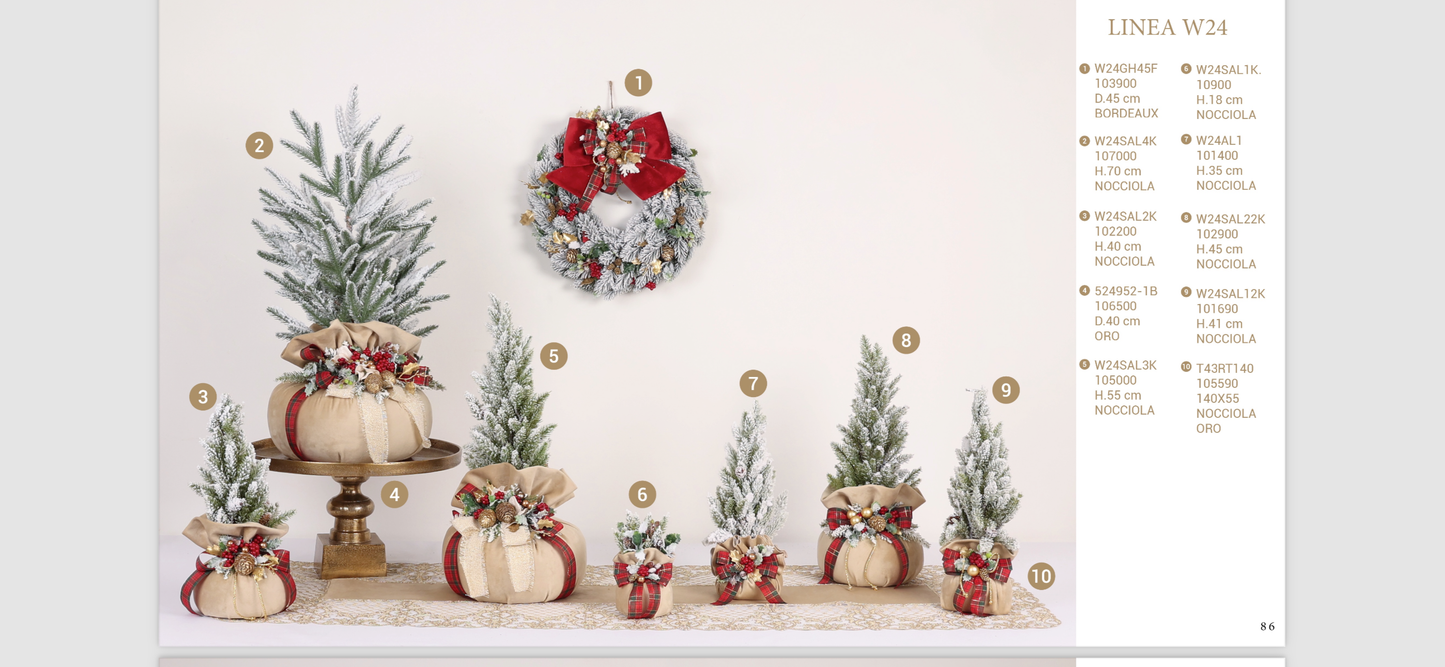 Pouf Profumato Natalizio medio in Velluto Beige con Alberello Innevato - Fiori di Lena