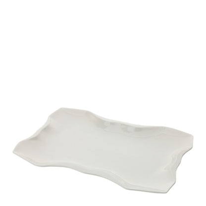 VASSOIO PORCELLANA 40X28XH3CM BIANCO NEW BONE CHINA SCATOLA REGALO