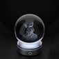 SFERA CRYSTAL PLANET MARADONA DIA.6CM BASE LED ARGENTO C/CAVO USB E BATTERIA SCAT.REG.