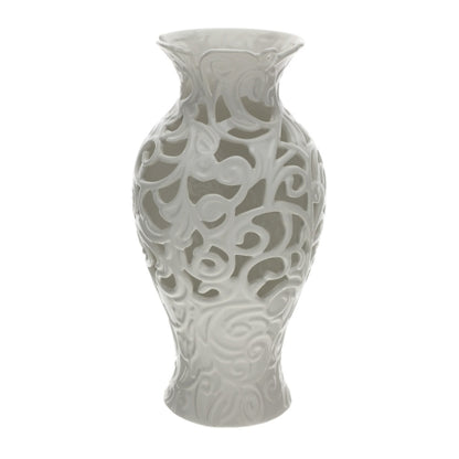 VASO PORC.TRAFORATO BIANCO DIA.17X33CM ANFORA SCATOLA REGALO