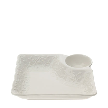 PIATTO SNACK RETTANG.PORC.ROMANCE 17X18C