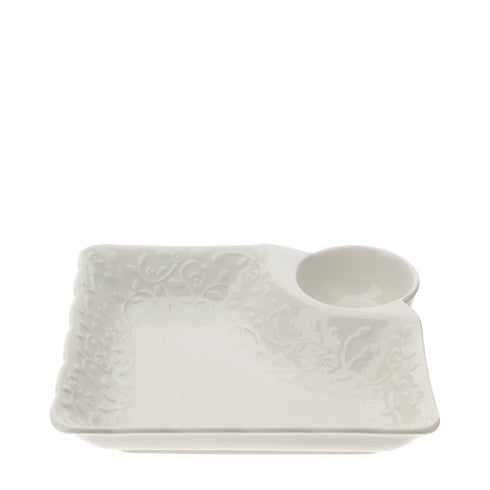 PIATTO SNACK RETTANG.PORC.ROMANCE 17X18C