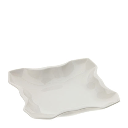 PIATTO QUADRATO PORCELLANA 18X18XH3,5CM BIANCO NEW BONE CHINA SCATOLA REGALO