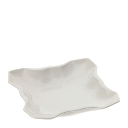 PIATTO QUADRATO PORCELLANA 18X18XH3,5CM BIANCO NEW BONE CHINA SCATOLA REGALO