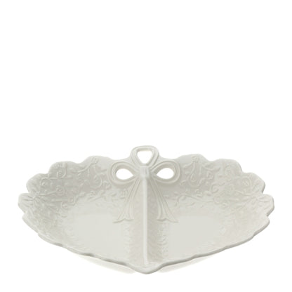 PIATTO CUORE SNACK PORC.ROMANCE 29X25CM