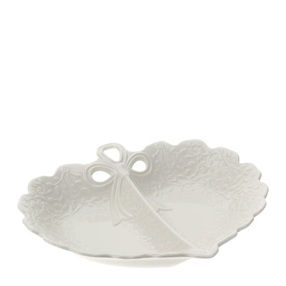 PIATTO CUORE SNACK PORC.ROMANCE 29X25CM